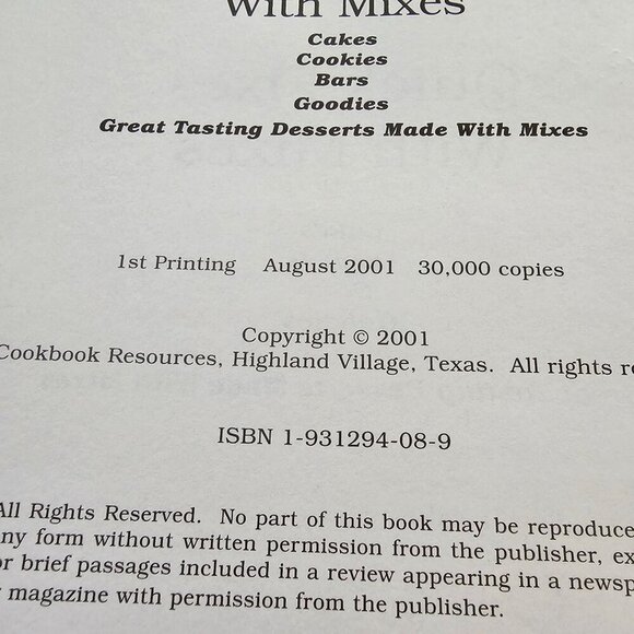 Quick Fixes With Mixes Spiral Cookbook By Lia Roessner Wilson 2001 - Picture 3 of 7